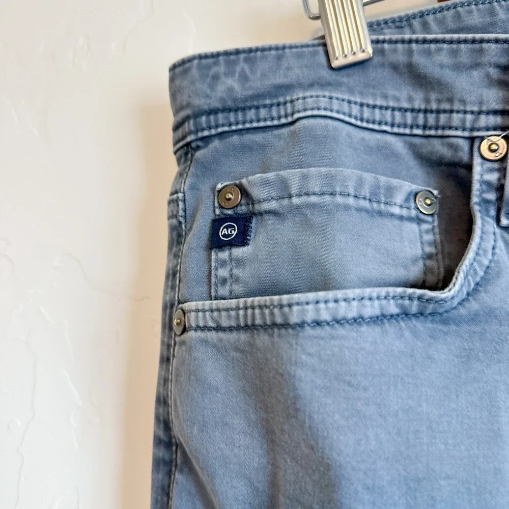 AG Adriano Goldschmied | Everett Sueded Slim Straight‎ Jeans Cotton Grey 35x32